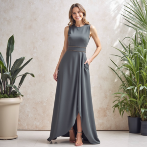 Icy Muse – Silk Maxi Gown