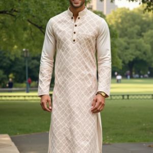 Zeenat-e-Dastar - Off-White Kurta Shalwar