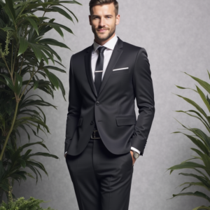 2 Piece Slim Black Suit