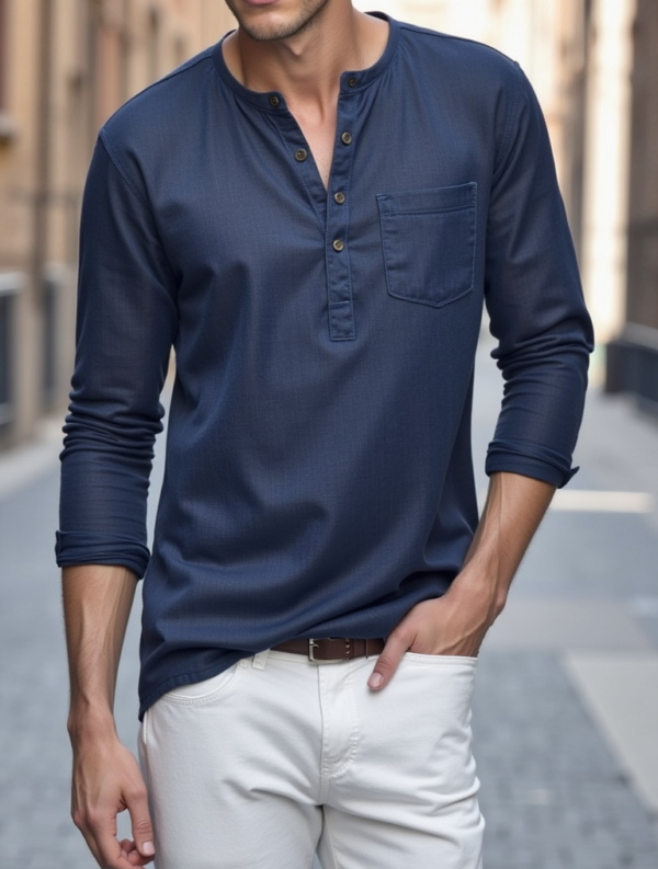 Blue Casual With Full Sleeves