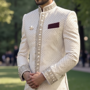 Zarbaft Legacy - Off-White Sherwani
