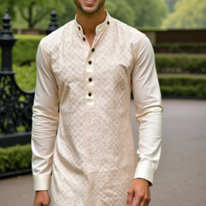 Tajdar - Off-White Kurta Shalwar
