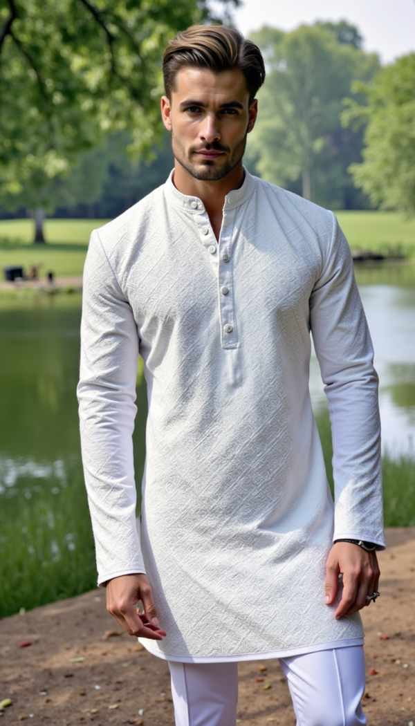 Silsila-e-Shauq - White Kurta Shalwar