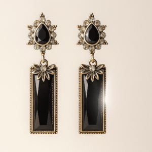 Vintage Noir Statement Earrings